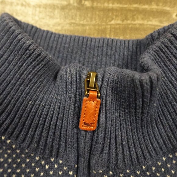 Vineyard Vines 1/4 Zip Pullover Sweater Men's XXL Blue Dot Knit Cotton Blend - Picture 3 of 11